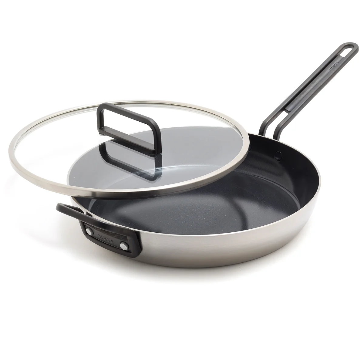 Greenpan Stanley Tucci Tri Ply Koekenpan met Glasdeksel, 30cm RVS
